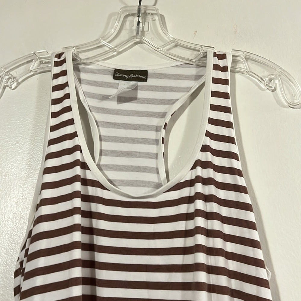 Tommy Bahama brown/white racer back maxi dress - Picture 3 of 7